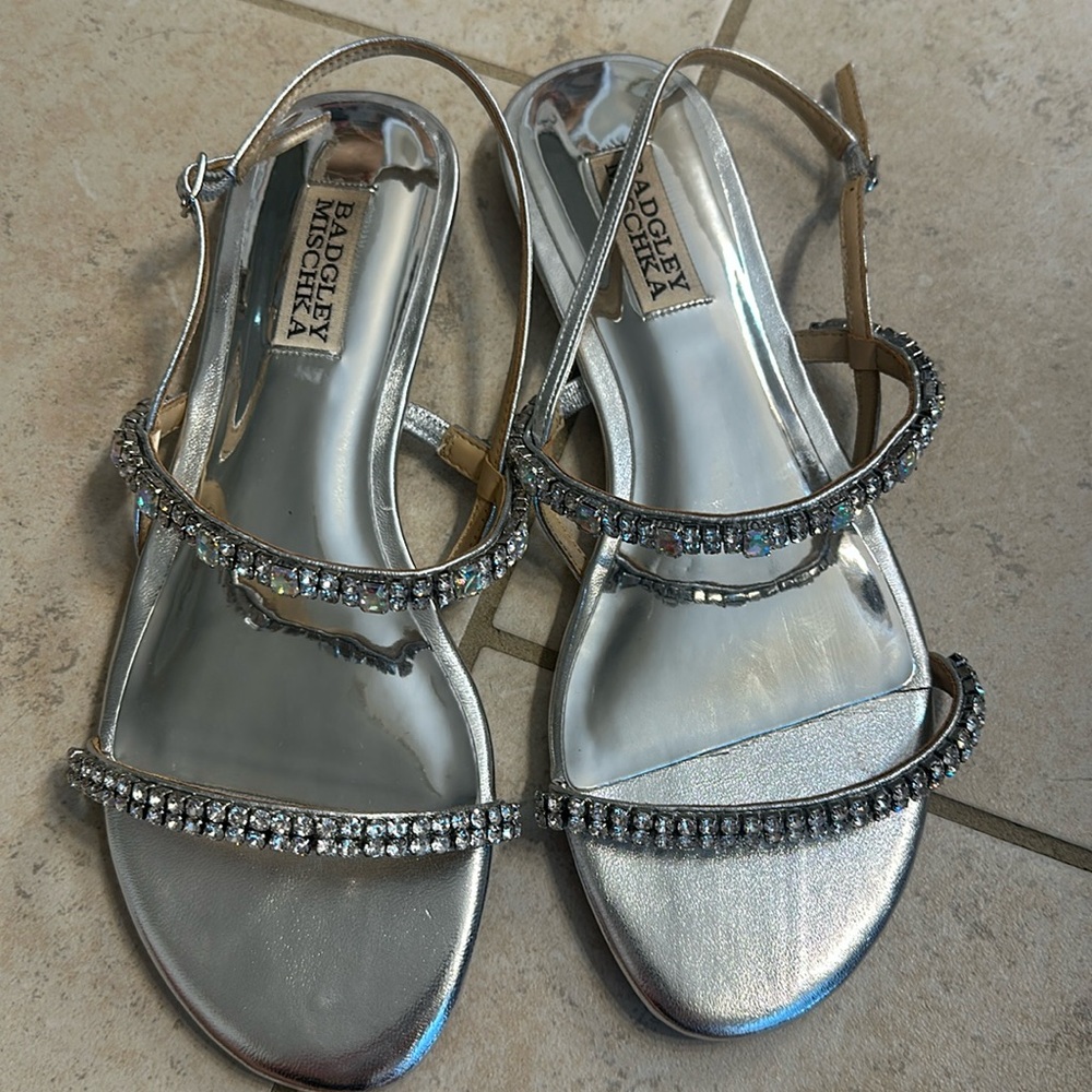 Badgley Mischka Zandra Sillea  silversandal